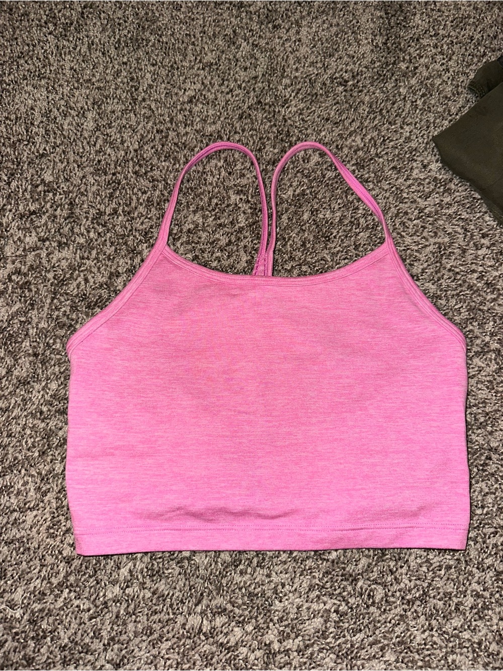 Women’s Pink Seamless Strappy Crop tank